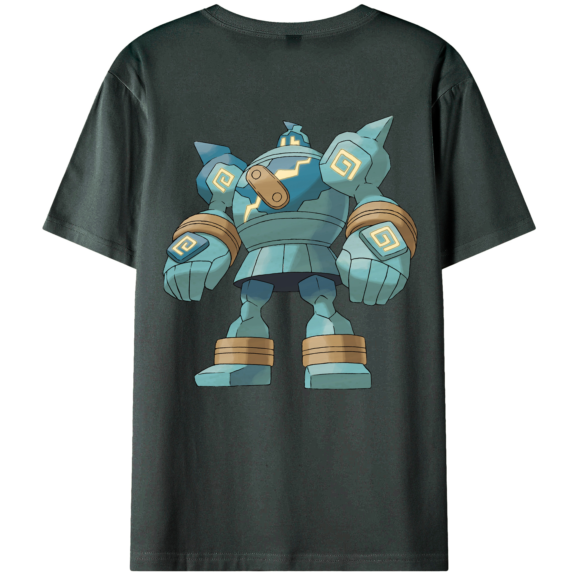 （画像用） ポケットモンスター Pokémon 綿100％ メンズ半袖Tシャツ（バックプリント） 通気性